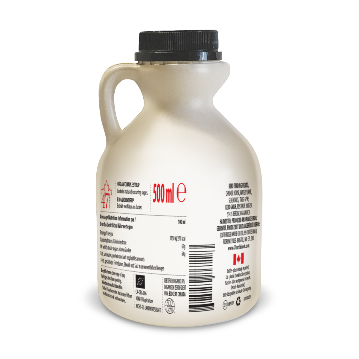 ENKELE BRON Biologische ahornsiroop, Canada klasse A, amber, rijk 500 ml