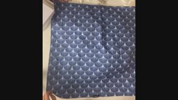 Furoshiki Gift Wrap Sky Elephants & Indigo Fans Envoltura de regalo de tela - Doble cara (Reversible)