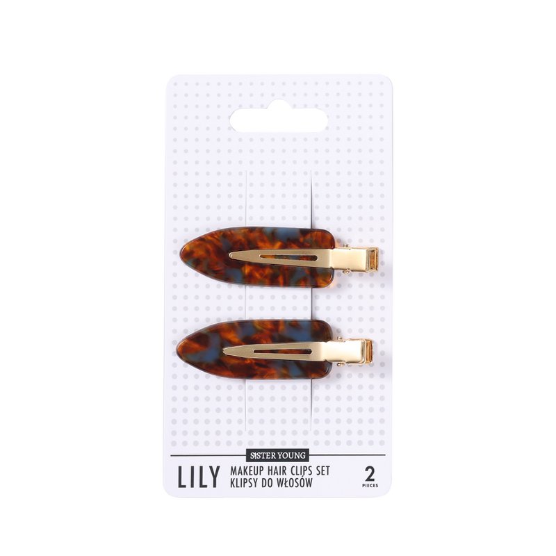 Sister Young l LILY - Set de Pinzas para el Cabello de Maquillaje (2 piezas)