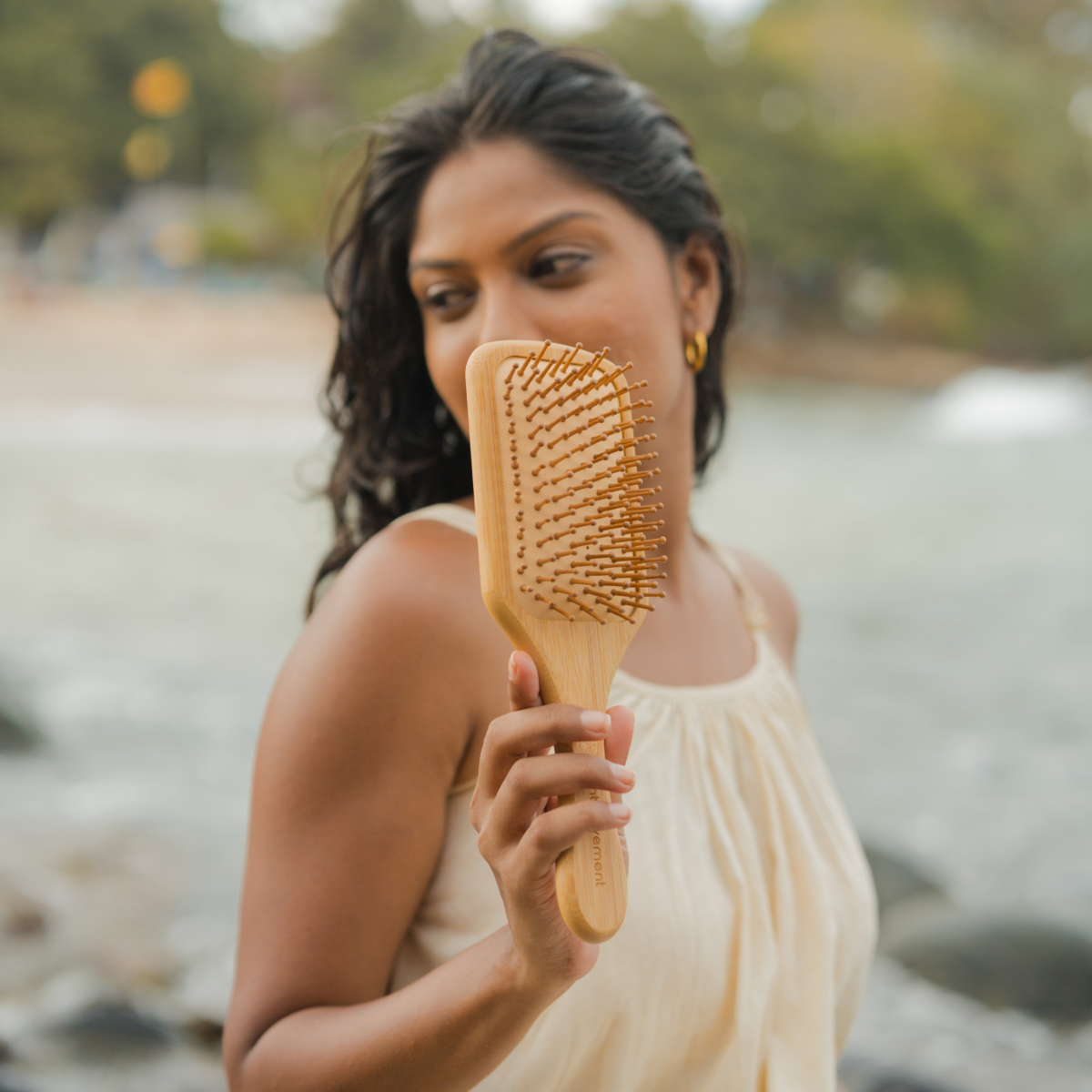 Bamboo Paddle Hairbrush | Plastic-Free | Vegan