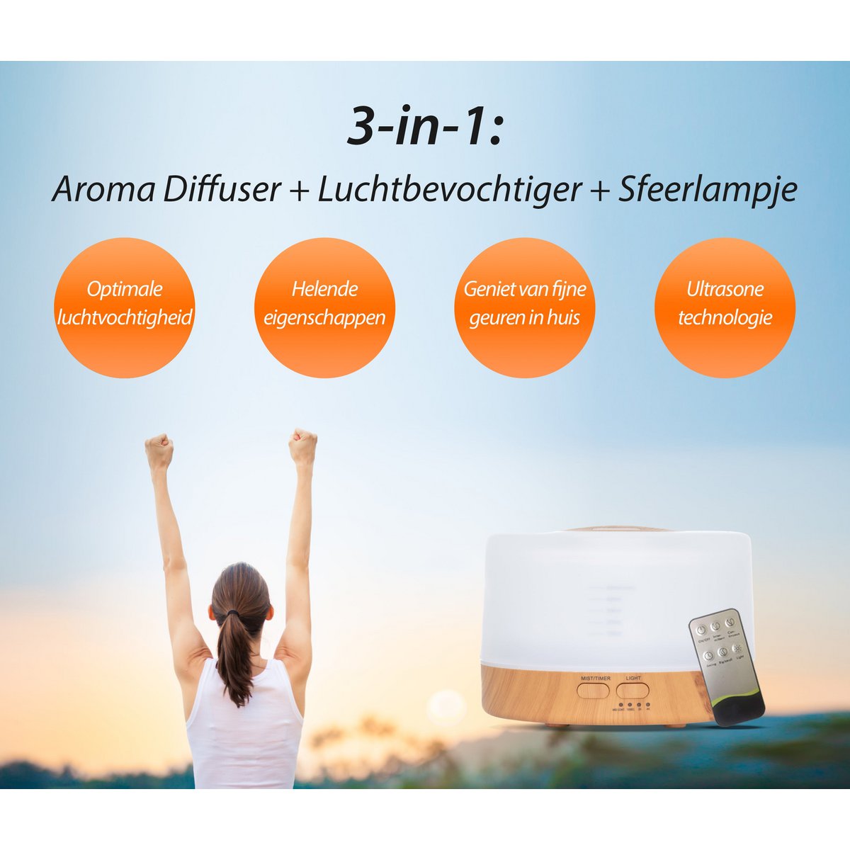 Happiness Pro - Legno Chiaro - Diffusore di Aromi