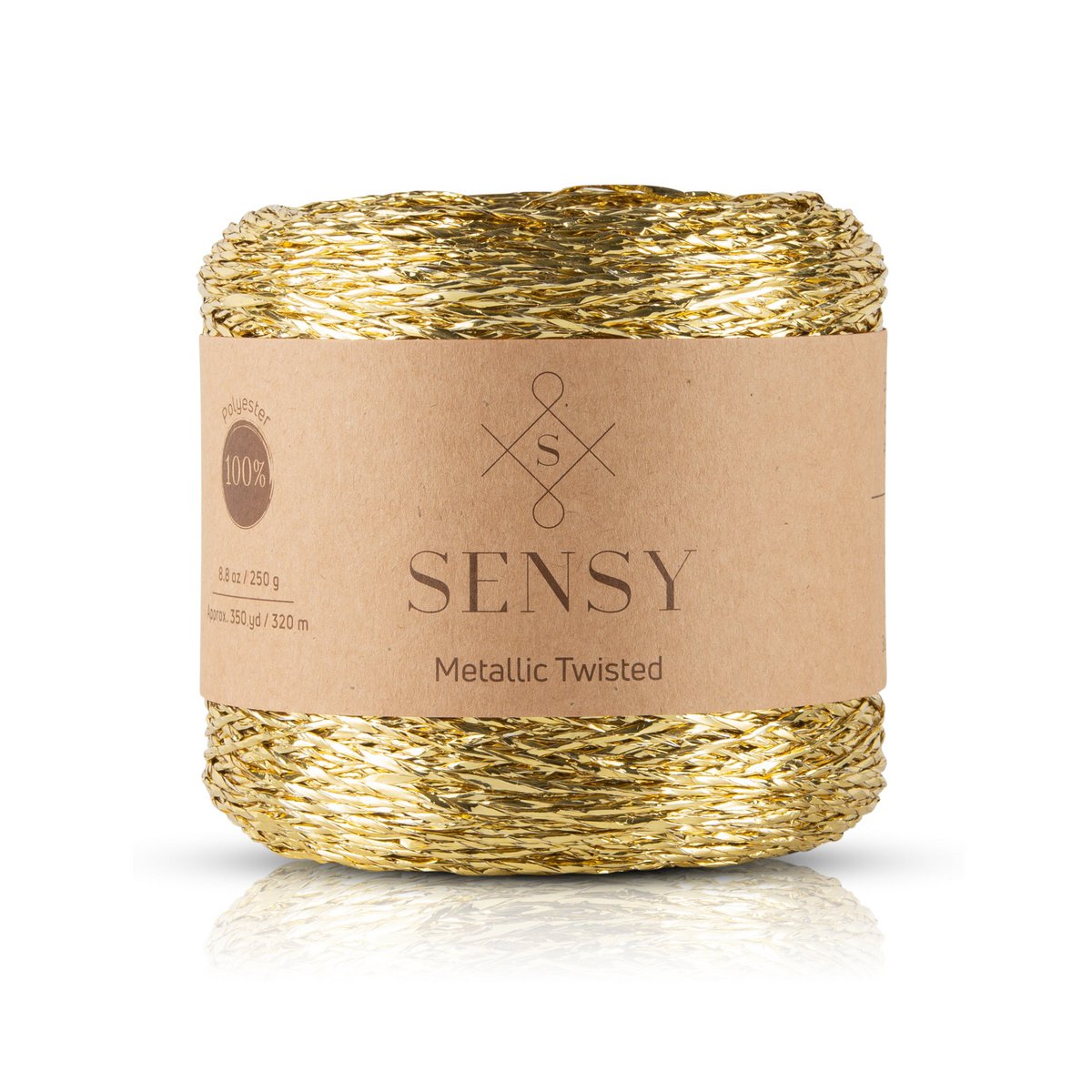 Sensy Premium 350 iarde % 100 filato ritorto metallizzato poliestere