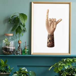 Tattoo Art Hand afdrukken