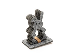 Bunny napkin ring set STANDING, 6pcs.