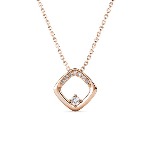 Pendentifs Adelise - Or RosÃ© et Cristal