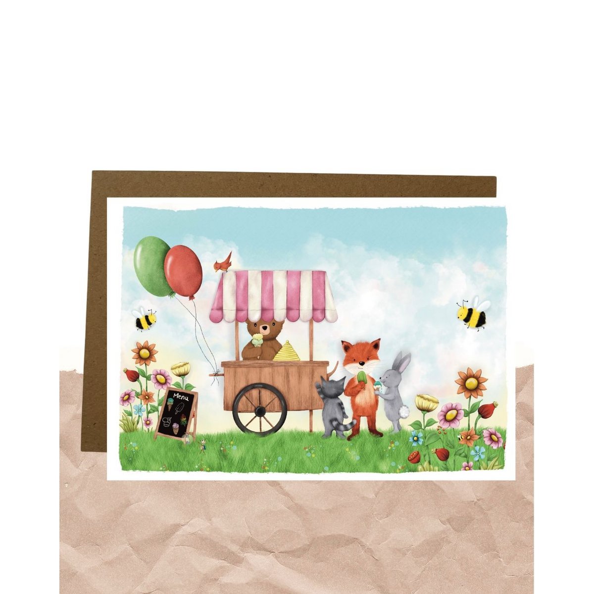 Cartolina - stallo del gelato