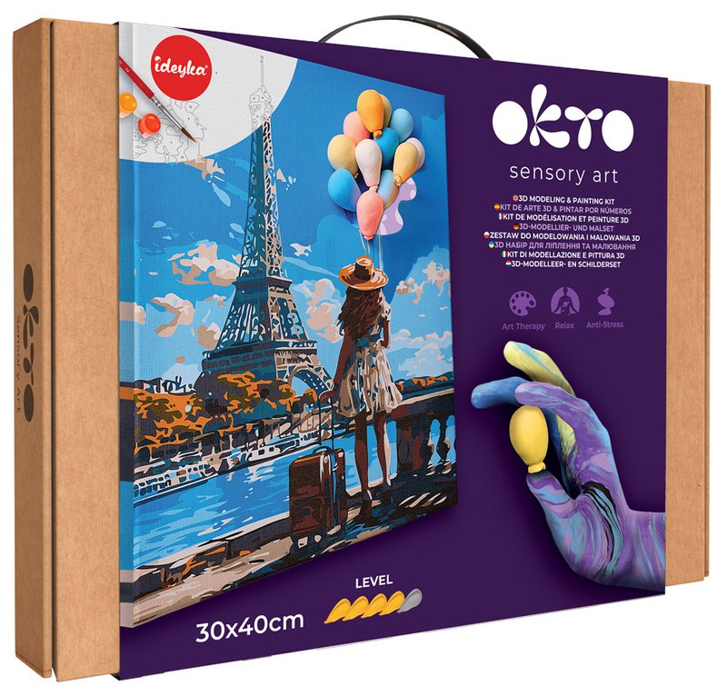 Okto Sensory 3D Air Clay und Malen nach Zahlen – Grüße aus Paris