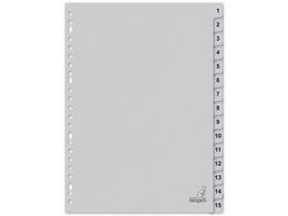 ECO tab Kangaro A4 numbers 180gr gray cardboard 23r 15pcs FSC