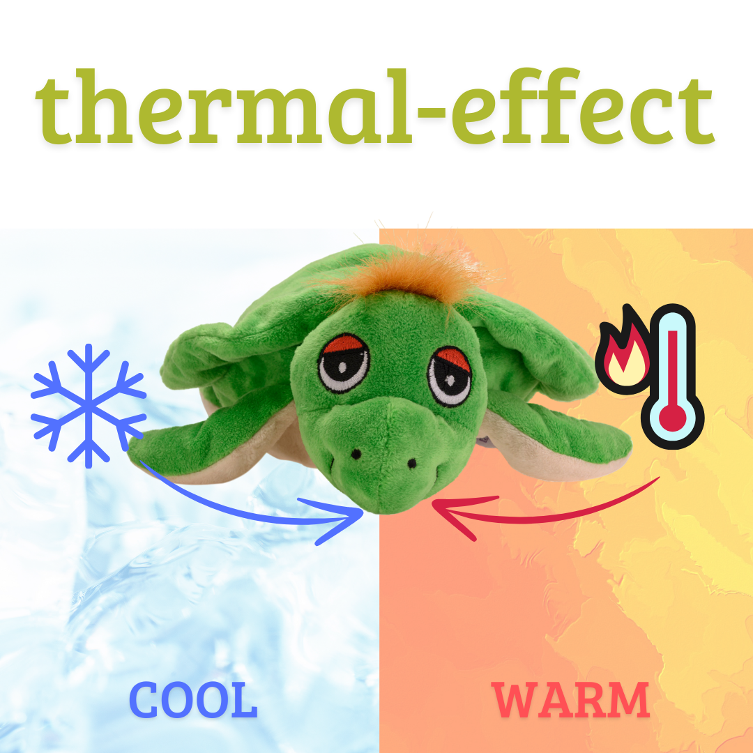 Warmtekussen, de natuurlijke warmwaterkruik als warme knuffelschildpad groot met biologische gierstvulling en gezondheidskruiden