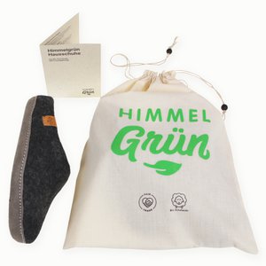 Himmelgrün - Bio Schafwoll Hausschuhe