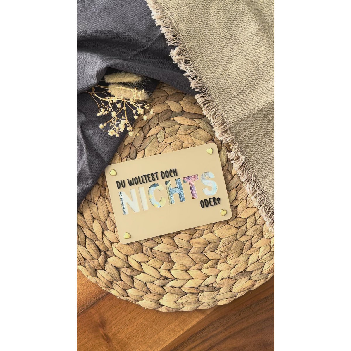 Money gift card - creative packaging for money gifts - financial injection, thank you & gift idea Thank you You didn't want anything