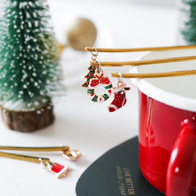 Löffel mit Weihnachtsdekoration - Silber oder Gold - 6 Modelle