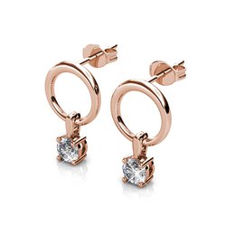 Orecchini Octavia - Oro rosa e cristallo