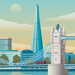 Vintage London Poster | Premium poster City London Tower Bridge United Kingdom