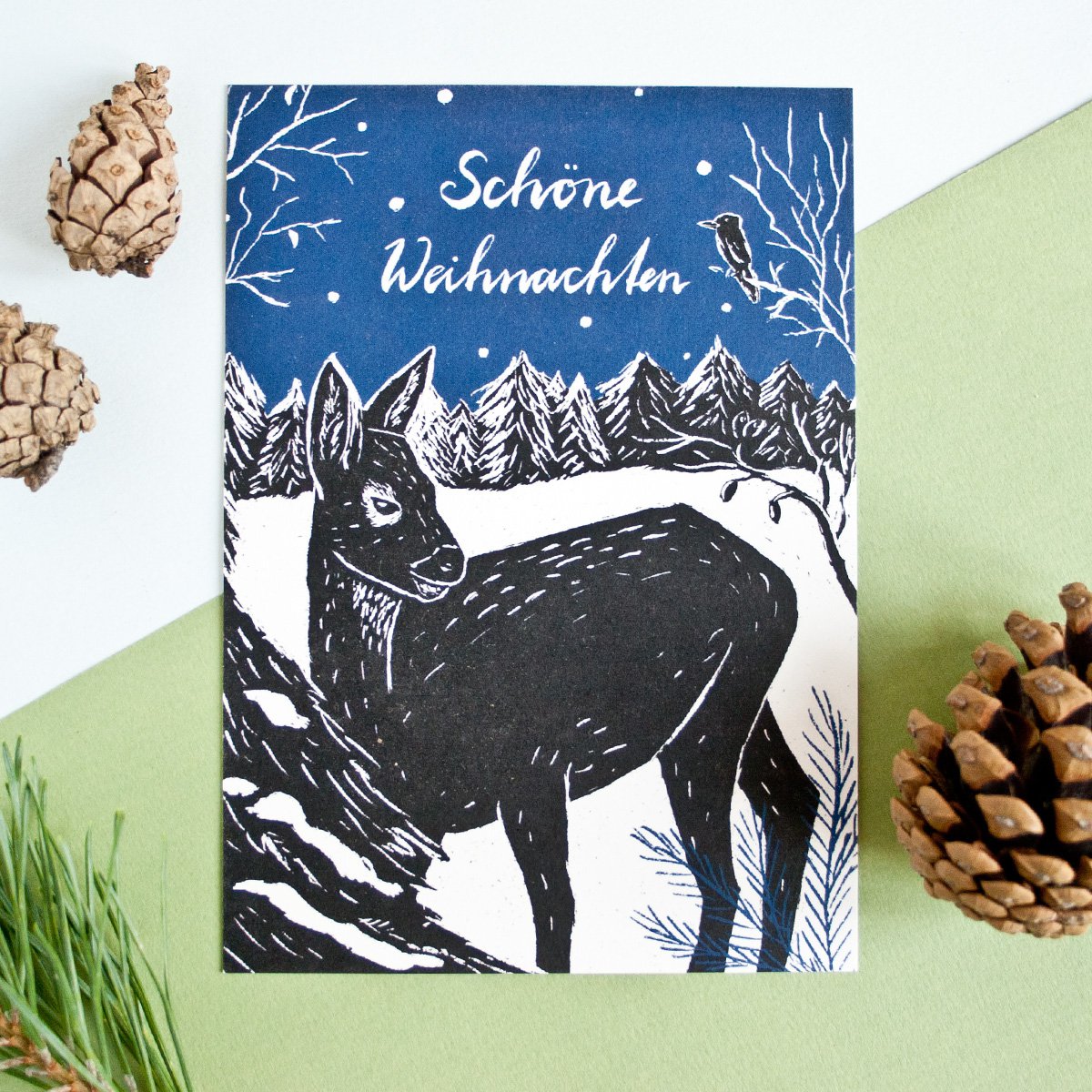 Christmas card deer