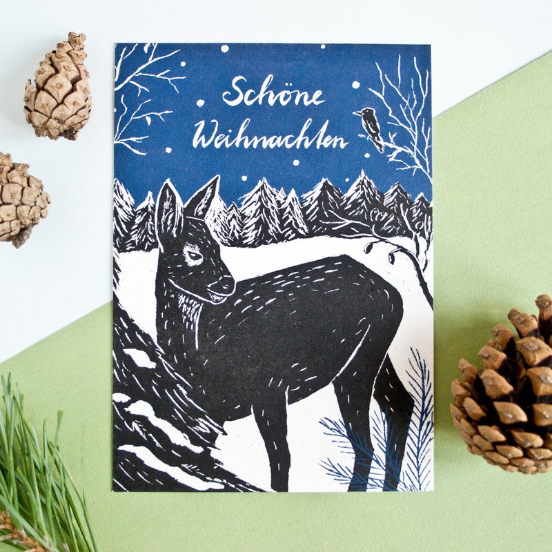 Christmas card deer