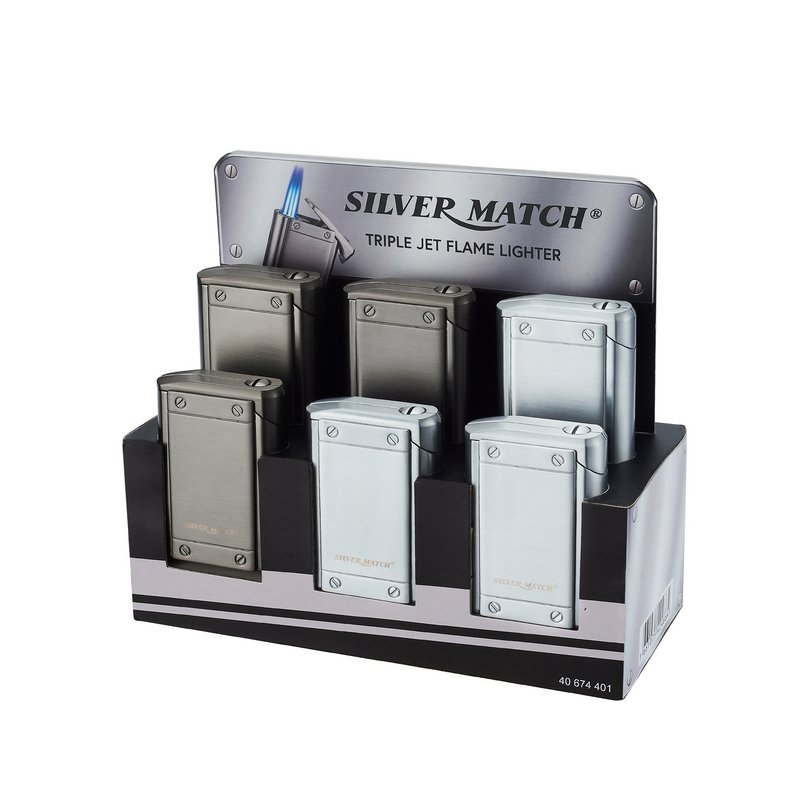 JET FLAME LIGHTER BOGOTA SILVER MATCH