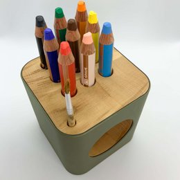 Stiftehalter für Kinder aus Holz "creative cube"