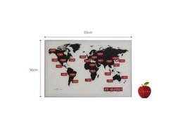 Wereldklok NeXtime World Time Digit 55 x 36 cm