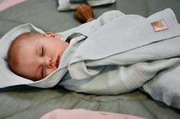 Musselin Baby Wickeldecke "Mint"
