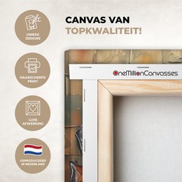Canvas schilderij  - Wanddecoratie Boom - Abstract - Natuur - Kunst - Muurdecoratie woonkamer - Kamer decoratie modern - Abstracte schilderijen