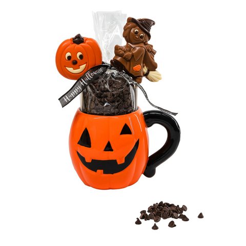 Halloween pompoen mok (donker) 200 Grs