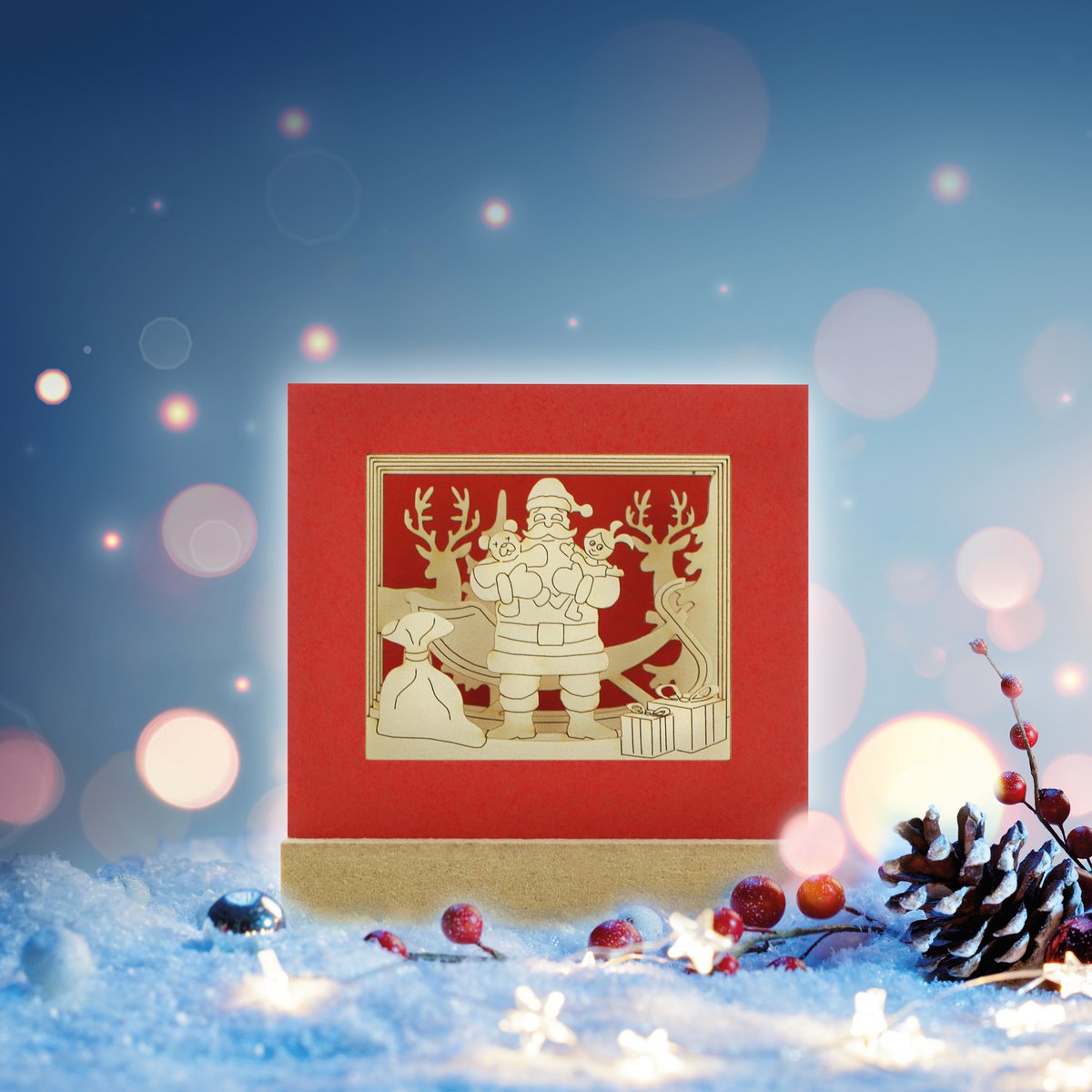 Weihnachtsmann-Silhoubox M