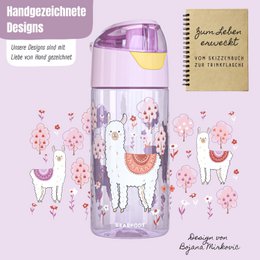 Børnevandflaske, letvægtsvandflaske - lama