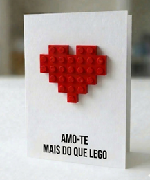 Te amo más que una tarjeta postal Lego – Ladrillos de construcción LEGO