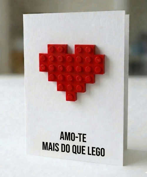 Te amo más que una tarjeta postal Lego – Ladrillos de construcción LEGO