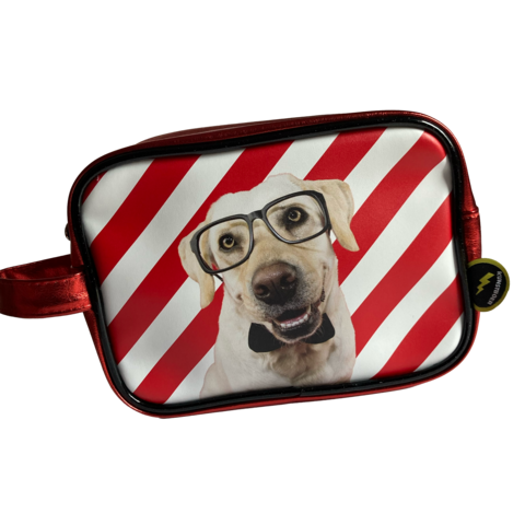 Kulturbeutel Labrador mit Brille