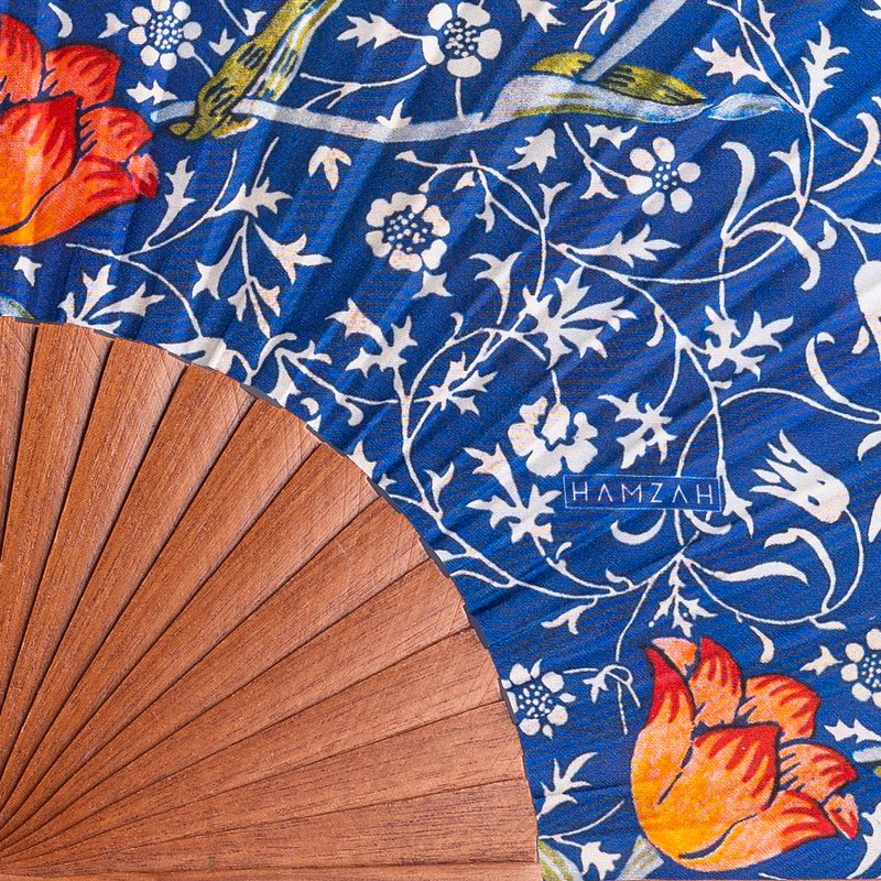 Natural Silk Fan W. Morris Print Gálata
