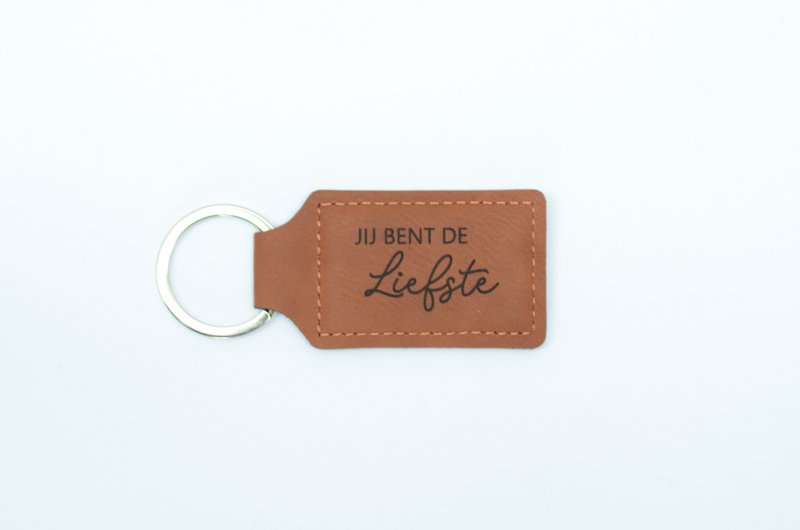 Leather keychain You are the sweetest
