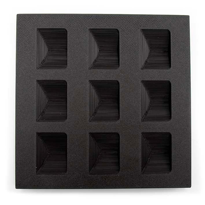 Présentoir durable pour cubes en bioplastique imprimé en 3D, basique