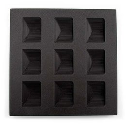 Présentoir durable pour cubes en bioplastique imprimé en 3D, basique
