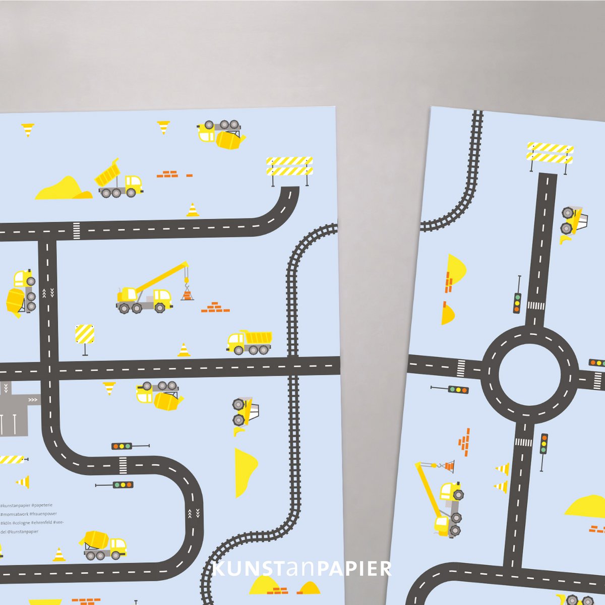 Geschenkpapier Baustelle Bob