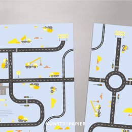 Geschenkpapier Baustelle Bob