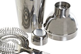 COCKTAIL SÆT 6 RUSTFRI STÅL 8X8X21 550ML SORT RC185258