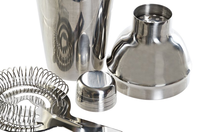 COCKTAIL SÆT 6 RUSTFRI STÅL 8X8X21 550ML SORT RC185258