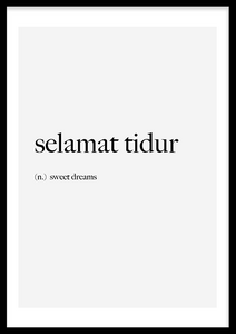 Selamat tidur