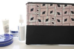Bolso con cremallera Maya rosa diamante
