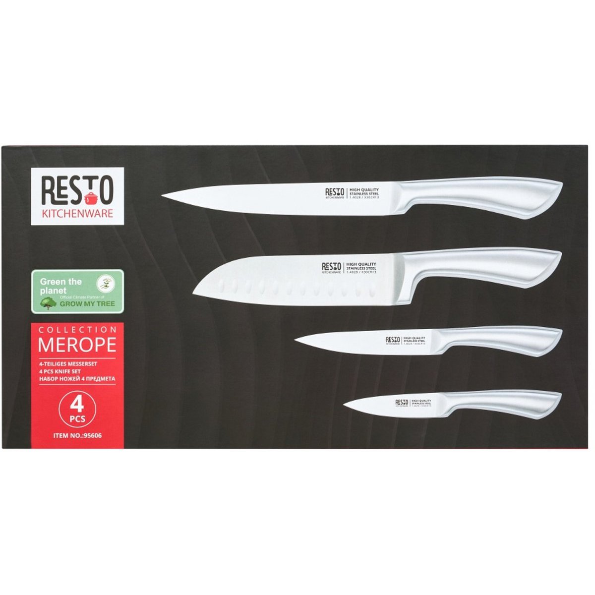 RESTO 95606 Merope - Set coltelli in acciaio inox 4 pezzi