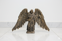 Figura de ángel pintada a mano - Acabado en bronce antiguo