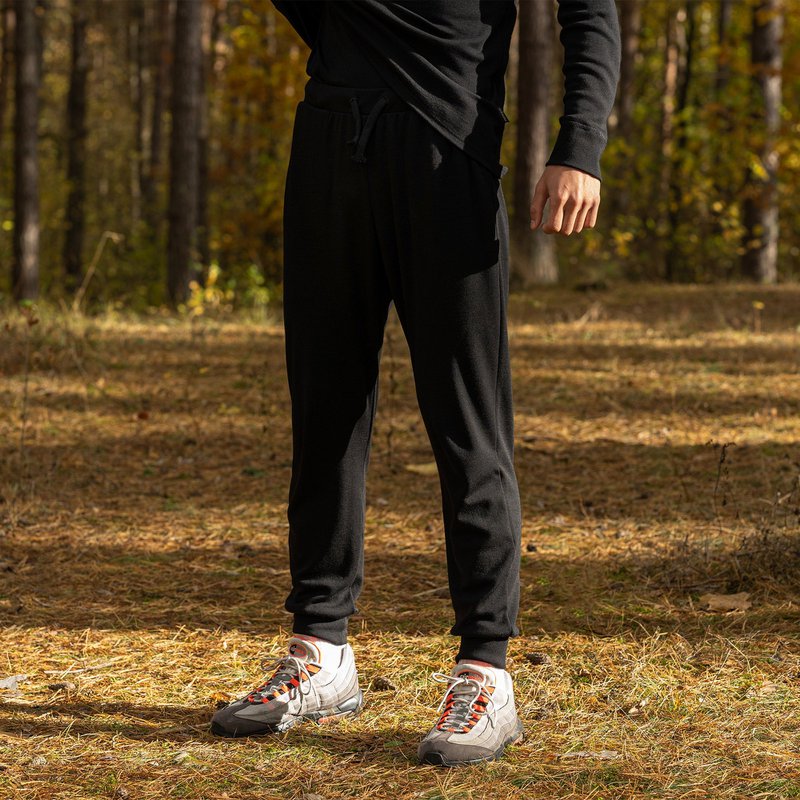 Men's Merino 250 Jogger sweatpants 250gsm Black