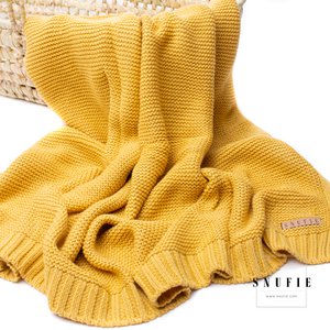 Baby blanket | Knitted | Oker