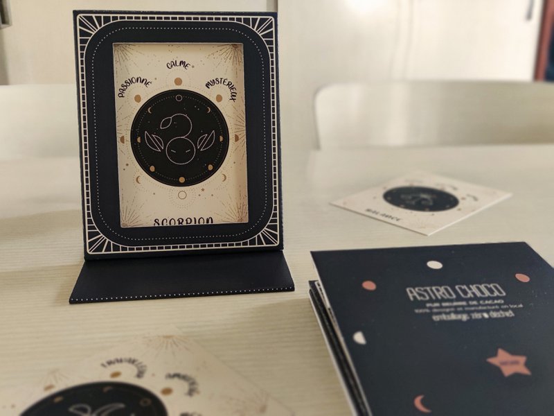 Astrologietasche 2 in 1 - Tierkreiskarte + Fotorahmen