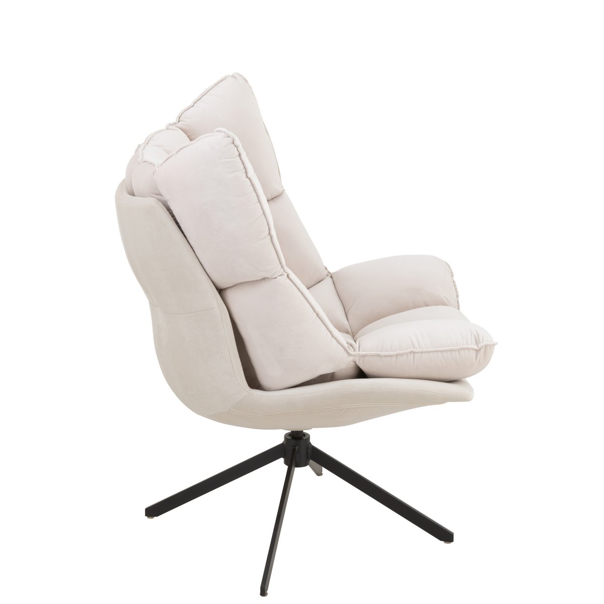 Krzesło J-Line Relax Cushion On Frame - tkanina/metal - beż