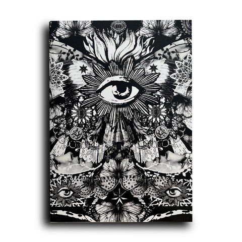 Zwarte vlinder a5 notebook