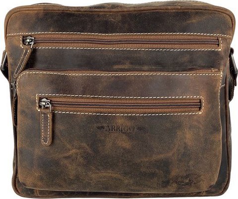 Arrigo Dames Schoudertas - Cognac Buffelleer Crossbody Tas