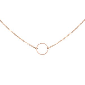 Chain Necklace with Ring - Rose Gold